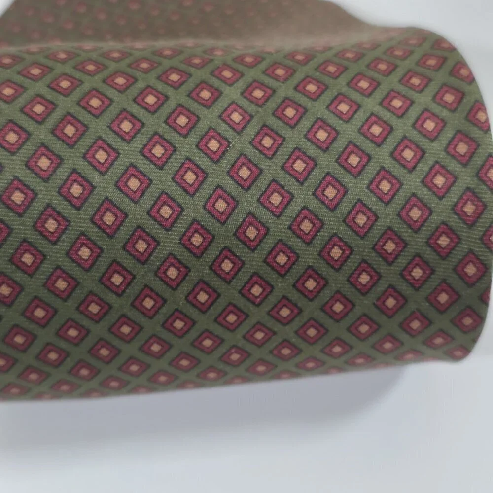 Polo Ralph Lauren Silk Tie Geo Print Preppy Office Hand Finished USA W 4